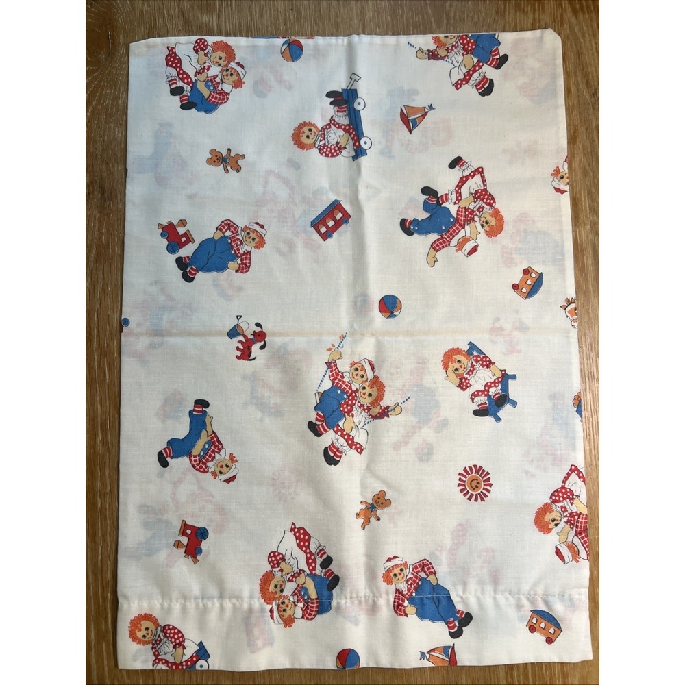 Vintage - Raggedy Ann And Andy Mini‎ Pillow Case 19 x 13 Child Toddler Baby